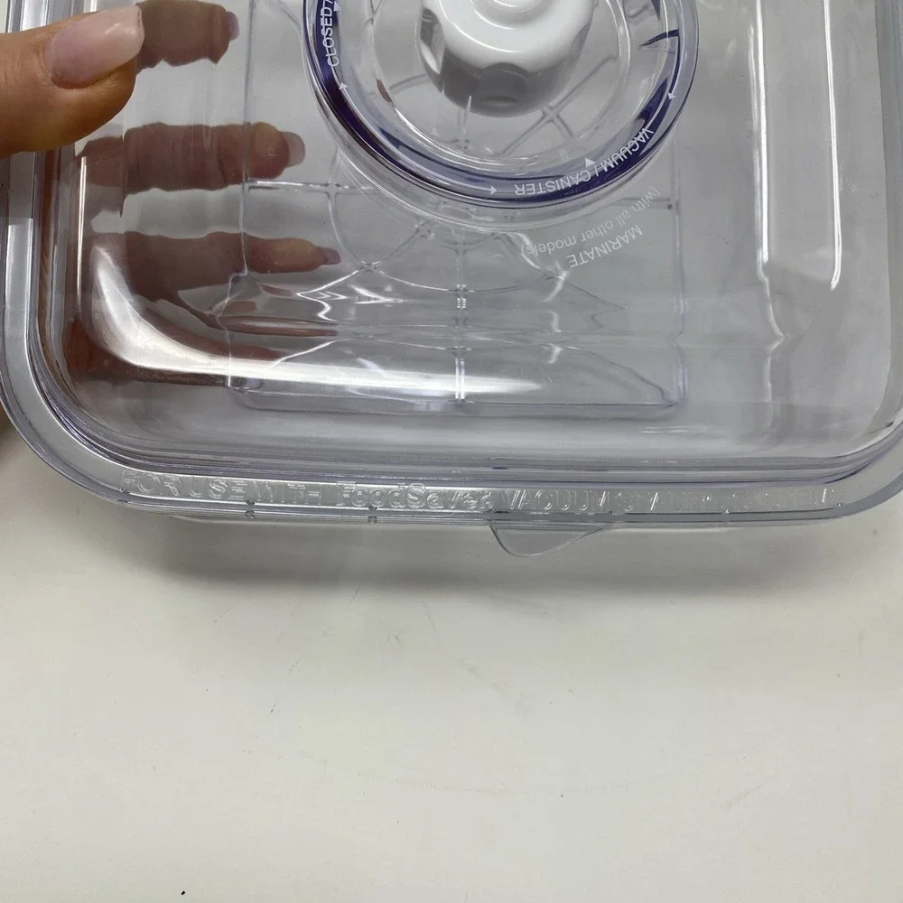 FoodSaver 2.25 Qt Square Vacuum Seal Marinating Canister Clear - Great Condition
